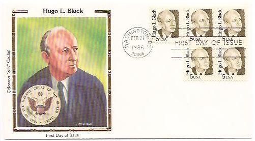 #2172 U/A COLORANO SILK FDC BL4  Hugo L. Black