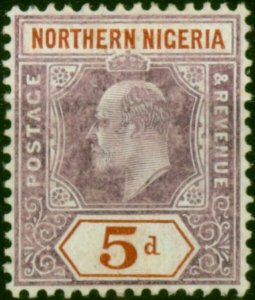Northern Nigeria 1902 5d Dull Purple & Chestnut SG14 Fine MM