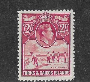 Turks & Caicos Sc #87 2sh OG VF