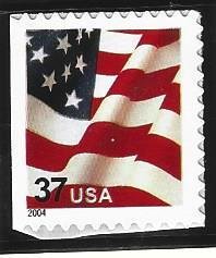 US #3636D, U. S. Flag, M-NH*-