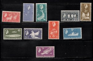 SOUTH GEORGIA Scott # 1-10 MH - QEII & Various Animals