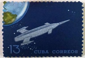 Cuba Sc# 879  SATELLITES & ROCKETS 13c    1964  MNH