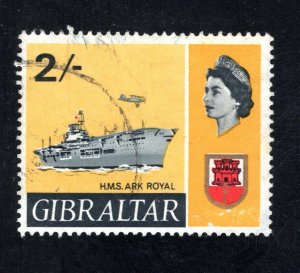 Gibraltar #196  VF, Used, H.M.S. Ark Royal Aircraft Carrier, CV 2.50 ....2440174