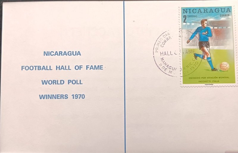 D)1970, NICARAGUA, POSTCARD, ISSUE, FOOTBALL, WORLD CHAMPIONSHIP, MEXICO'...