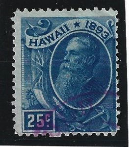 HAWAII Scott #79 Used 25c President Ballard  2018 CV $17.50