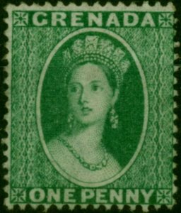 Grenada 1875 1d Green SG14 P.14 Fine & Fresh LMM