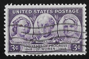 959 3 cents Progress of Women Stamp used VF Faults