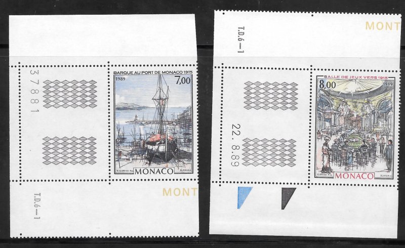 Monaco #1695-96 MNH Set Singles Collection / Lot With Margin (12818)