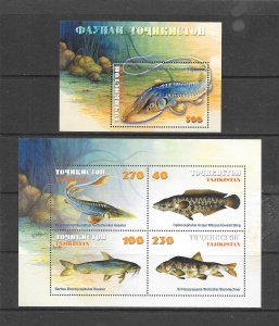 FISH - TAJIKISTAN #158a-159 MNH