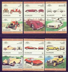 ST.VINCENT  687-92 MNH 1983 CLASSIC CARS