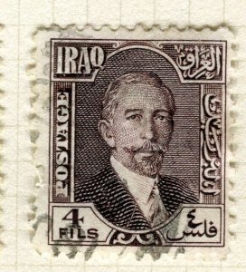 IRAQ; 1932 early Faisal new currency issue fine used Shade of 4f. value