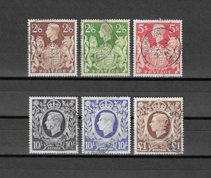 GREAT BRITAIN 1939/48 SG 476/48 USED Cat £60