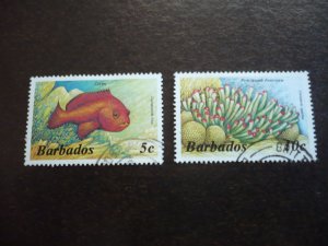 Stamps - Barbados - Scott# 642-643 - Used Part Set of 2 Stamps