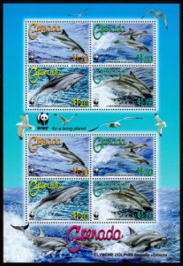 GRENADA - 2002 - Dolphins - Perf 8v Sheet - Mint Never Hinged