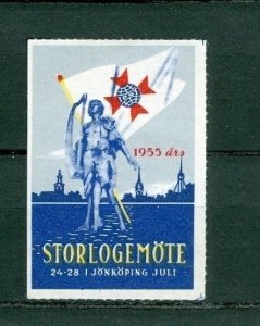 Sweden Poster Stamp Mnh IOGT.1955 Jonkoping Grandlodge Meeting.Godtemplar Order.