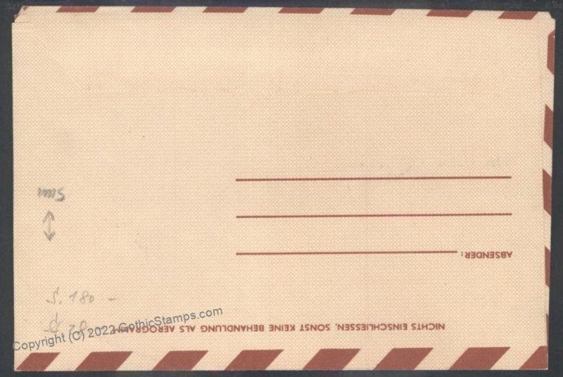 Austria 1958 Airmail Aerogram Cover AUA First Flight Vienna London G108032