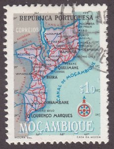 Mozambique 387 Map of Mozambique 1954