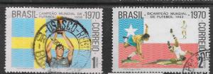 Brazil #1167-1168  'Soccer    (MNH)  CV $3.20