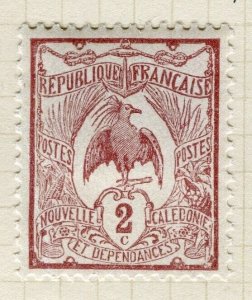 FRENCH COLONIES; NEW CALEDONIA 1905 early Bird issue Mint hinged 2c. value