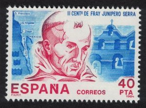 Spain Father Junipero Serra missionary 1984 MNH SG#2788