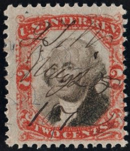 R135 2¢ Third Issue Documentary Stamp (1871) Used