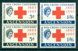 Ascension Is 1963 Red Cross pair MUH lot66123