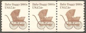 SCOTT  1902  BABY BUGGY  7.4¢  PNC3  PLATE #2  MINT NEVER HINGED