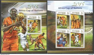 2015 Solomon Islands Football Africa Cup Of Nations #3087-91 1+1 ** Ls416