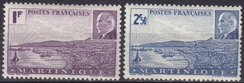 Martinique #188-9 F-VF Unused   (V4928)