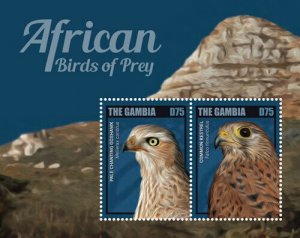 Gambia 2014 - African Birds - Souvenir stamp sheet - Scott #3589 - MNH