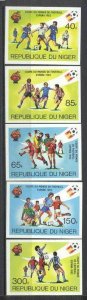 Niger 557-61 MNH VF imperf.Football-82