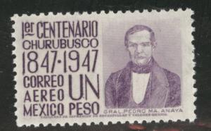 Mexico Scott C183 MNH** 1944 Abata 1 Peso stamp