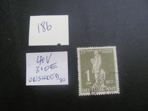 Berlin 1949 Used SIGNED MI.40V WHITE FLECK UNDER RIGHT HAND VF/XF 30 EUROS (186)