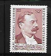 AUSTRIA, 932, MNH, CARL MICHAEL ZIEHRER