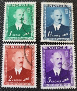 Norway, 1946, set of 4, K. Haakon VII, #275-78, used, SCV$1.25