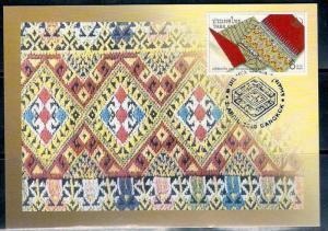 Thailand 2000 Textile, Embroidery, Handloom Cloth Max Card # 7949