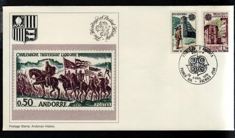 French Andorra # 269-270 FDC Europa!