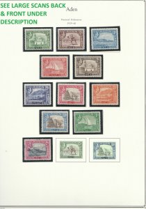 OAS-CNY EDGVI-1 GEORGE VI PAGE 9 ADEN PICTORIAL DEFINITIVES 1939-48 MNH/MH/USED