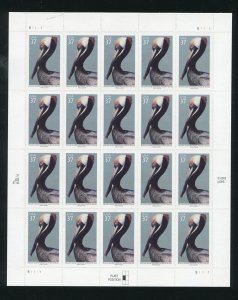 3774 Pelican Island Sheet of 20 37¢ Stamps MNH