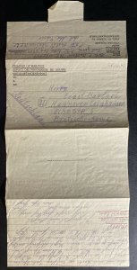 1947 German POW Prisoner Of War British Africa  Camp Letter Cover To Hannover