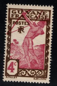 French Guiana Scott 112 MH* stamp expect similar centering