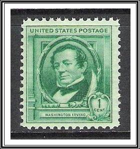 US #859 Washington Irving MNH