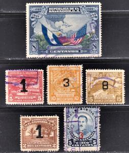 El Salvador Scott 568-573  F to VF used.