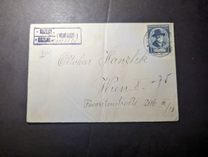 1935 Czechoslovakia Cover Kozlov to Vienna X Austria