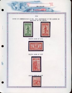 NEW ZEALAND HEALTH ISSUES: STAMPS & SHEETLETS 1933 1973 MINT NH ON PAGES