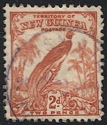 NEW GUINEA 1932 Sc 33, Used 2d Bird of Paradise, VF, GASMATA New Britain cancel