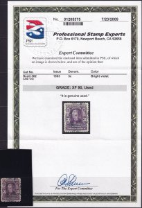 #302 Used, XF, PSE cert #012053375 (SMQ 90 - $75) (CV $3.75 - ID46146) - Jose...