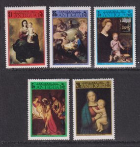 1973 Antigua Christmas complete set MNH Sc# 316 / 320 CV $1.35