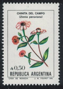 Argentina 'Zinnnia peruviana' Flowers 50c 1985 MNH SG#1938