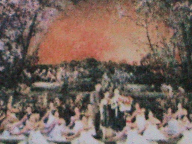 ​KOREA-1974- SC#1212-PAINTING- ON THE ROAD OF REVOLUTION CTO LARGE STAMP BLOCK